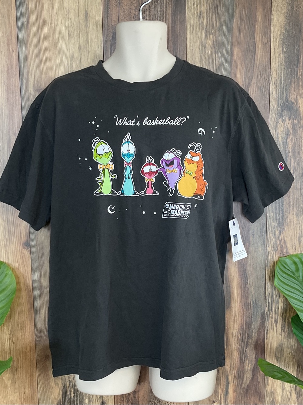 Champion March Madness 30th Anniversary Space Jam "What's Basketball" Tee
